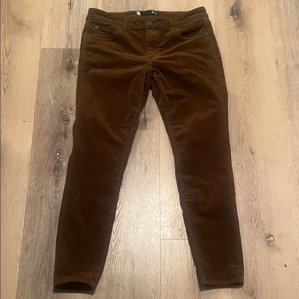 Kut corduroy Brown Women's Jeans Size 6 Petite High Rise Diana Fab Ab Skinny